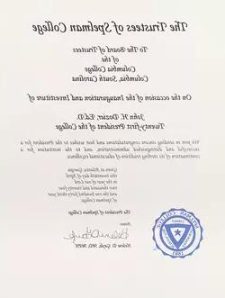 spellman college certificate